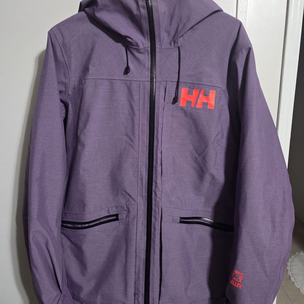 Helly Hansen Purple Ski Jacket with Red Logo